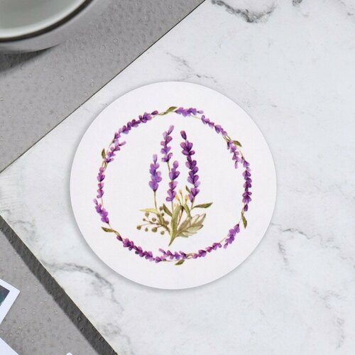 Стикер на цветы и подарки Лаванда 5х5 см 204₽