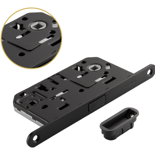 Замок межкомнатный магнитный Adden Bau WC-5096 MAG BLACK 950₽