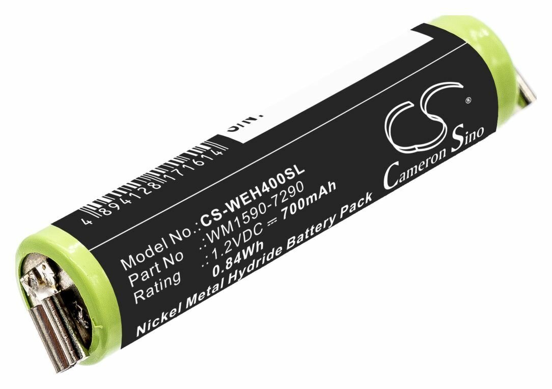 Аккумуляторная батарея CameronSino CS-WEH400SL для зубной щётки Wella Bella Super Chromini Contura HS40 HS60 HS61 (WM1590-7290) 1.2v 700mAh Ni-Mh