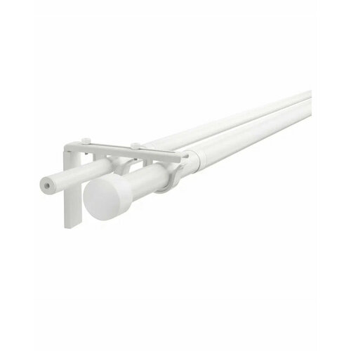 IKEA КАРНИЗ двухрядный 120-210 см. ХУГАД/РЭККА/БЕТИДЛИГ/РАФФИГ. Цвет белый