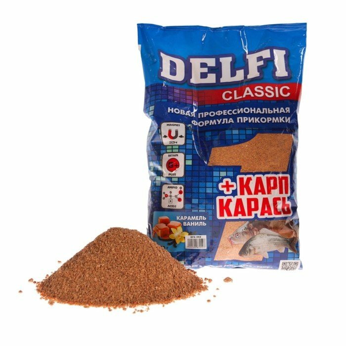 Прикормка DELFI Classic карп-карась карамель 800 г