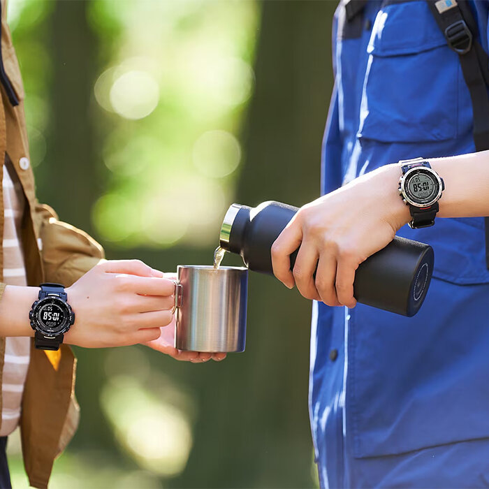 Наручные часы CASIO Pro Trek, серебряный, черный — фото 1