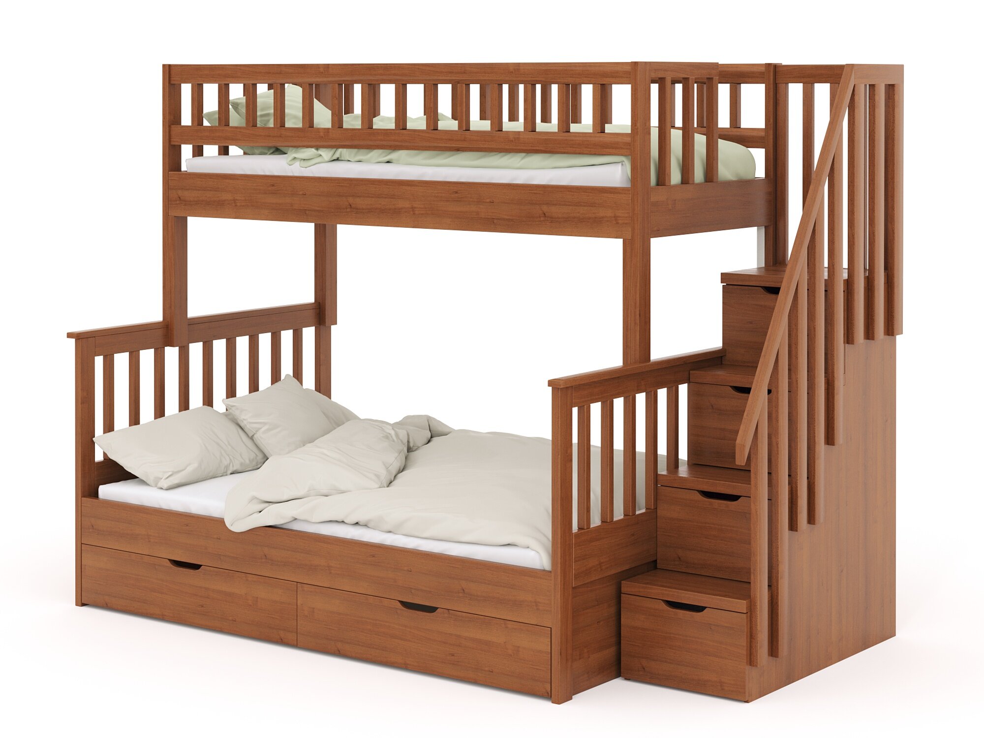 фото Двухъярусная кровать Тампа 90х140х200 с выкатными ящиками и ЛК