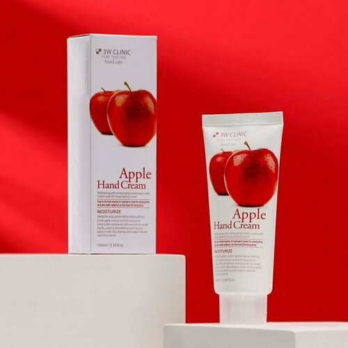 Увлажняющий крем для рук с экстрактом яблока 3W CLINIC Moisturizing Apple Hand Cream, 100 мл (комплект из 5 шт)