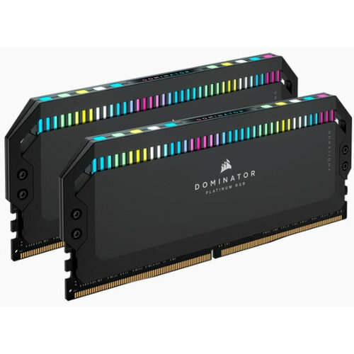 Оперативная память CORSAIR DDR5 32Gb 2x16Gb 5200MHz pc-41600 DOMINATOR PLATINUM RGB C40 125V - Black CMT32GX5M2B5200C40 2038500₽