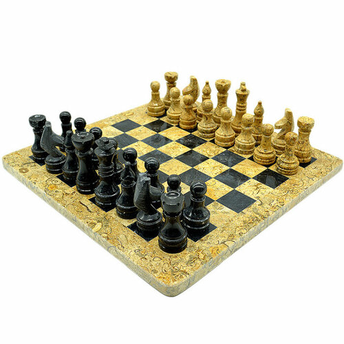 Шахматы из натурального камня (мрамор/яшма) Шахматы 12 мрамор/яшма