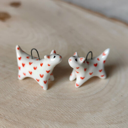 Колье, белый, красный