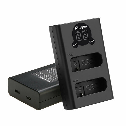 Зарядное устройство с дисплеем Kingma на два АКБ Nikon EN-EL14 двойное зарядное устройство kingma bm048 enel14 для аккумуляторов nikon en el14 en el14a