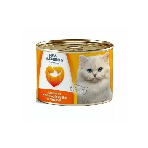Консерв. корм для кошек Паштет из морской рыбы с овсом 240 грамм (2 шт)