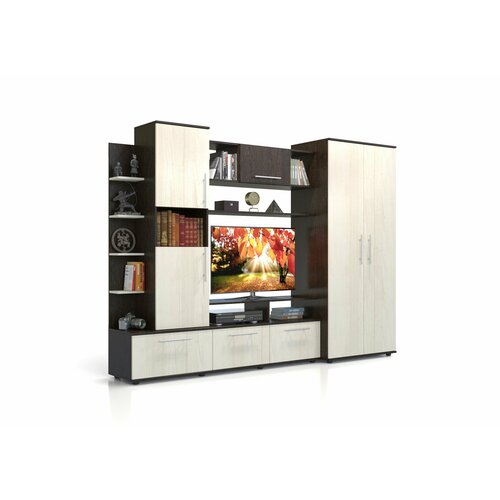 Стенка в гостинную Амстердам 252х1852х574 см 29527₽