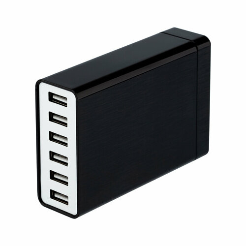 Зарядное устройство REXANT 6хUSB, 1000mA, черное 16-0287 черный