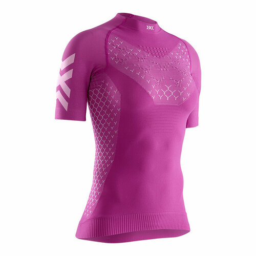 фото Термобелье футболка x-bionic twyce 4.0 run shirt sh sl wmn, влагоотводящий материал, размер m, розовый