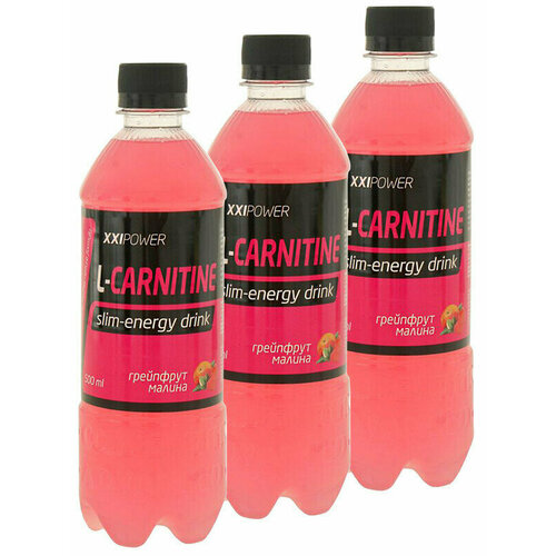 фото L-carnitine slim-energy drink 1200mg, 3х0,5л (вкус грейпфрут-малина) xxi power