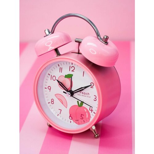 Часы настольные с будильником Peach pink
