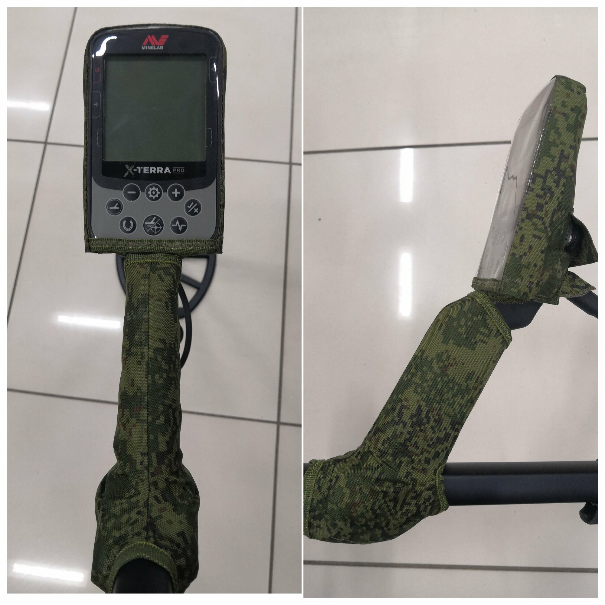 Комплект из 2х чехлов на мд Minelab X-Terra Pro (Расцветка ткани - "Пиксель")