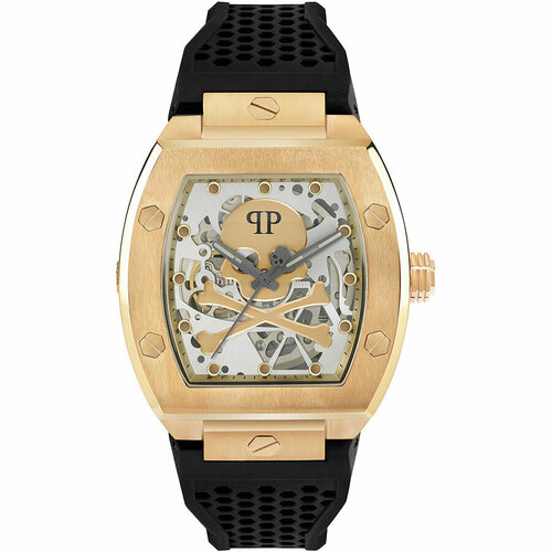 фото Наручные часы philipp plein the skeleton, golden