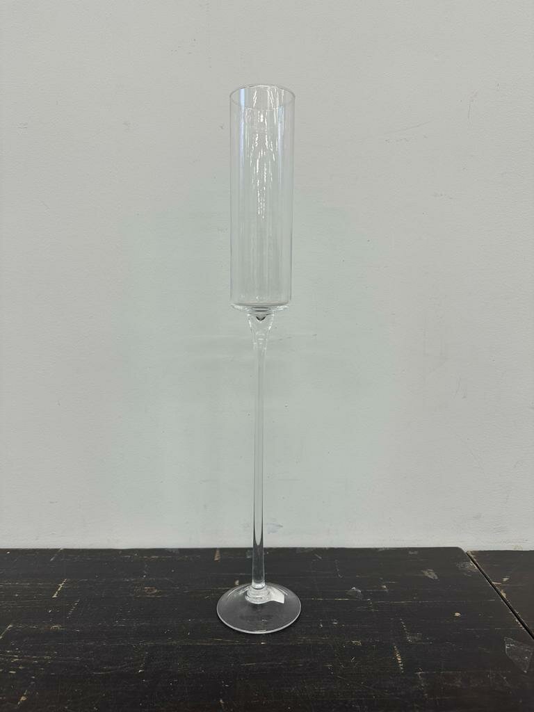 Ваза бокал на ножке H31 D9,5 Hackbijl glass - фото №1