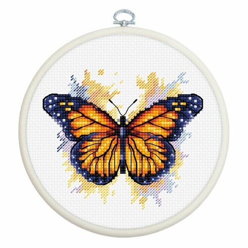 Бабочка монарх #BC102 Luca-S Набор для вышивания 9 х 8 см Счетный крест