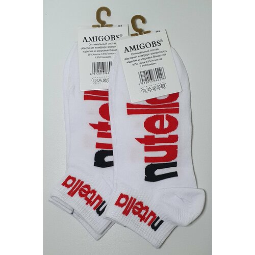 фото Носки amigobs, 2 пары, размер 36-41, белый