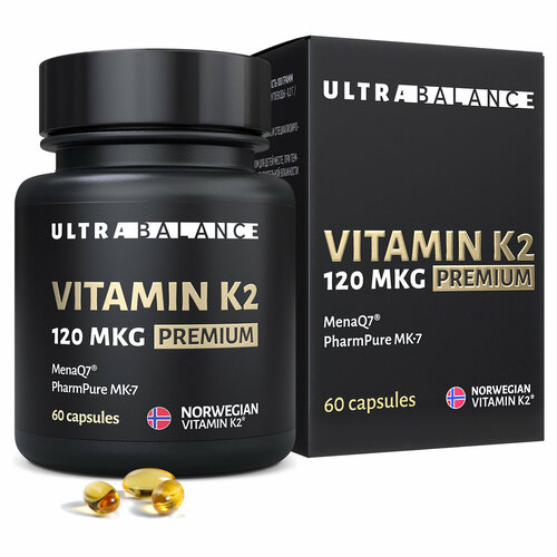 Витамин К2 МК-7, Менахинон-7 120 мкг. Vitamin k2 mk7 120mcg, 60 капсул