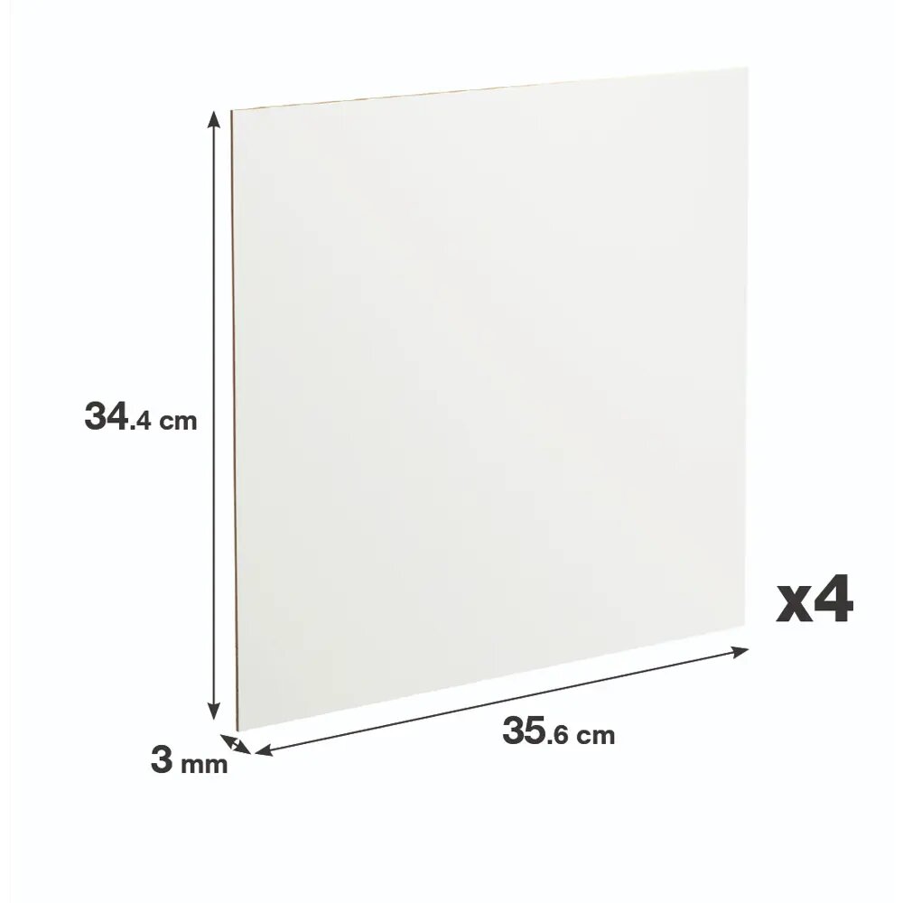 Задняя стенка Spaceo Kub 35.6x34.4 см МДФ цвет белый