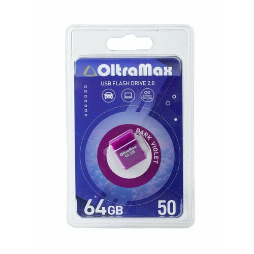 USB флеш накопитель OM-64GB-50-Dark Violet 2.0 oltramax om 16gb 50 dark cyan 2 0