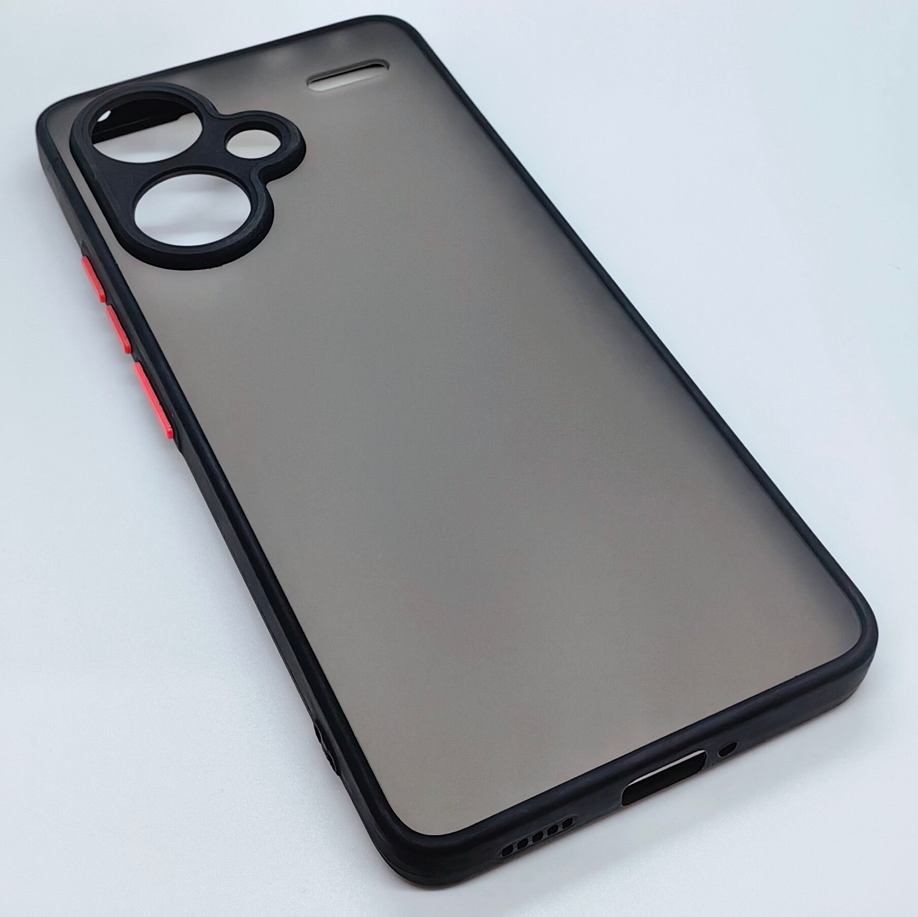 Противоударный чехол для Xiaomi Redmi Note 13 Pro+, защита камеры, черный (black) / чехол сяоми редми нот 13 про плюс — фото 1