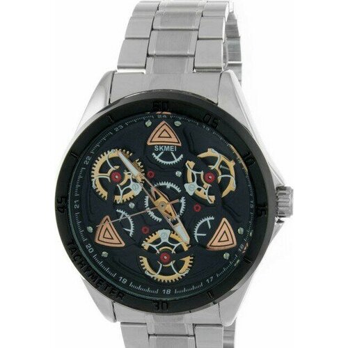 Наручные часы SKMEI, серебряный наручные часы skmei skmei мужские часы skmei 1219 black silver мужские кварцевые будильник серебряный черный