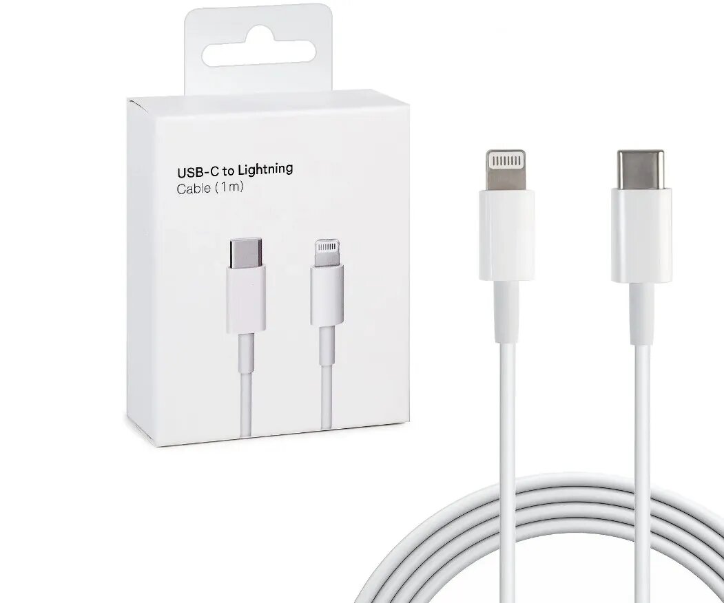 Кабель для быстрой зарядки айфона Apple Lightning – USB Type C, 1 метр, 5 ампер, шнур для iPhone, iPad, iPod, apple watch, airpods