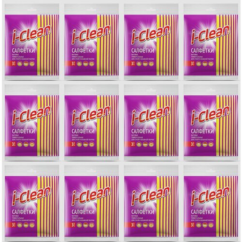 ROMAX Салфетки бытовые универсальные для сухой и влажной уборки I-Clean 3 шт 12 уп 1239₽