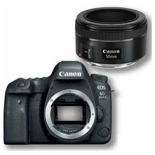 Фотоаппарат Canon Eos 6D mark ii KIT 50MM STM черный 16299900₽