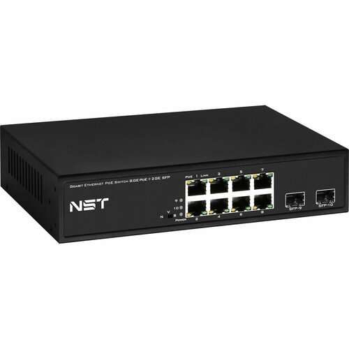 PoE-коммутатор неуправляемый NST Fast Ethernet NS-SW-8G2G-P 14970₽