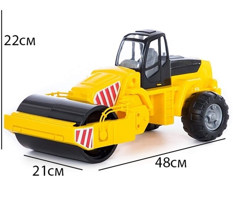 Игрушка машина, дорожный каток, в сеточке, Полесье — фото 1