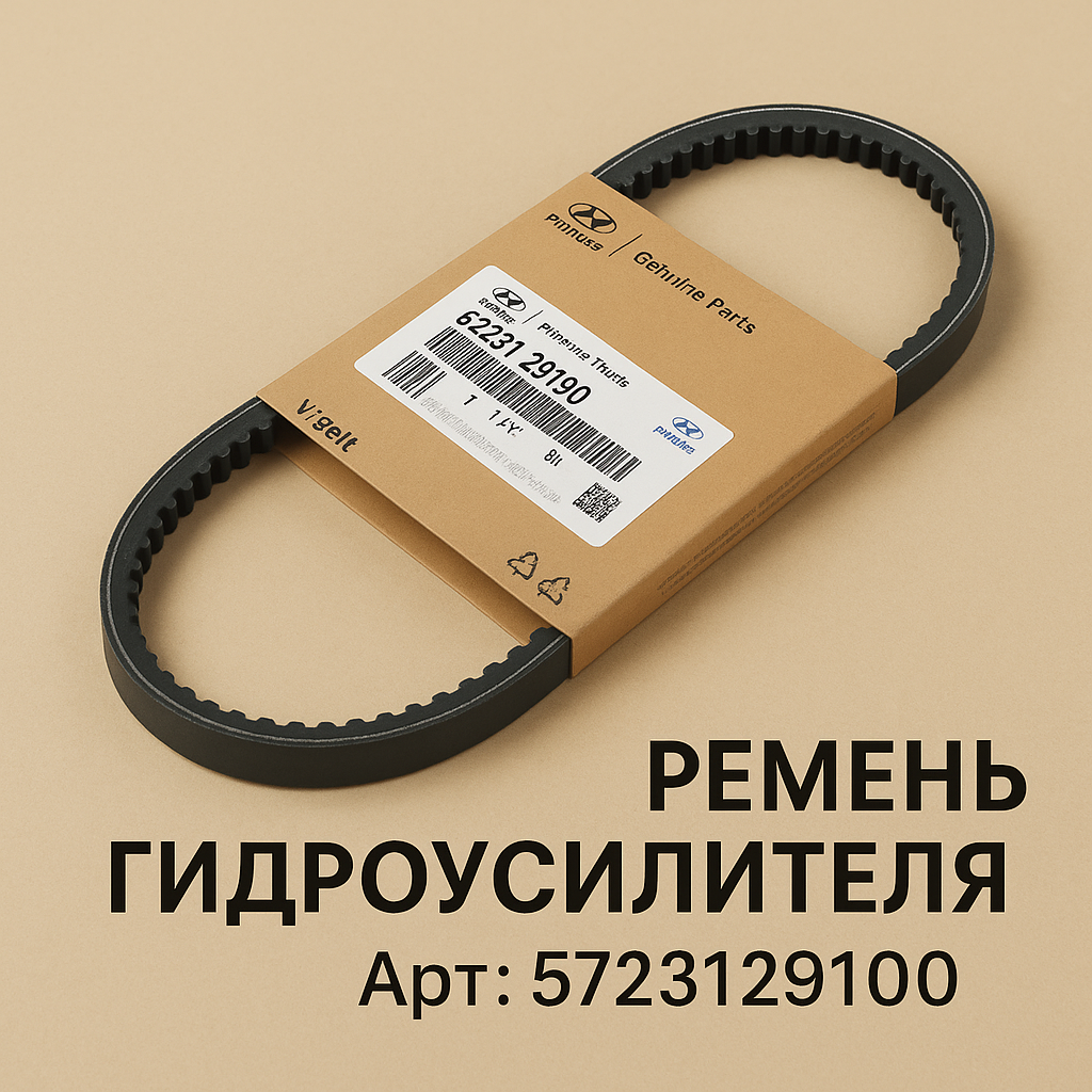 Ремень гидроусилителя Hyundai 5723129100 Accent Тагаз, Getz, Elantra (XD), Matrix, Kia Cerato, Rio (клиновой)