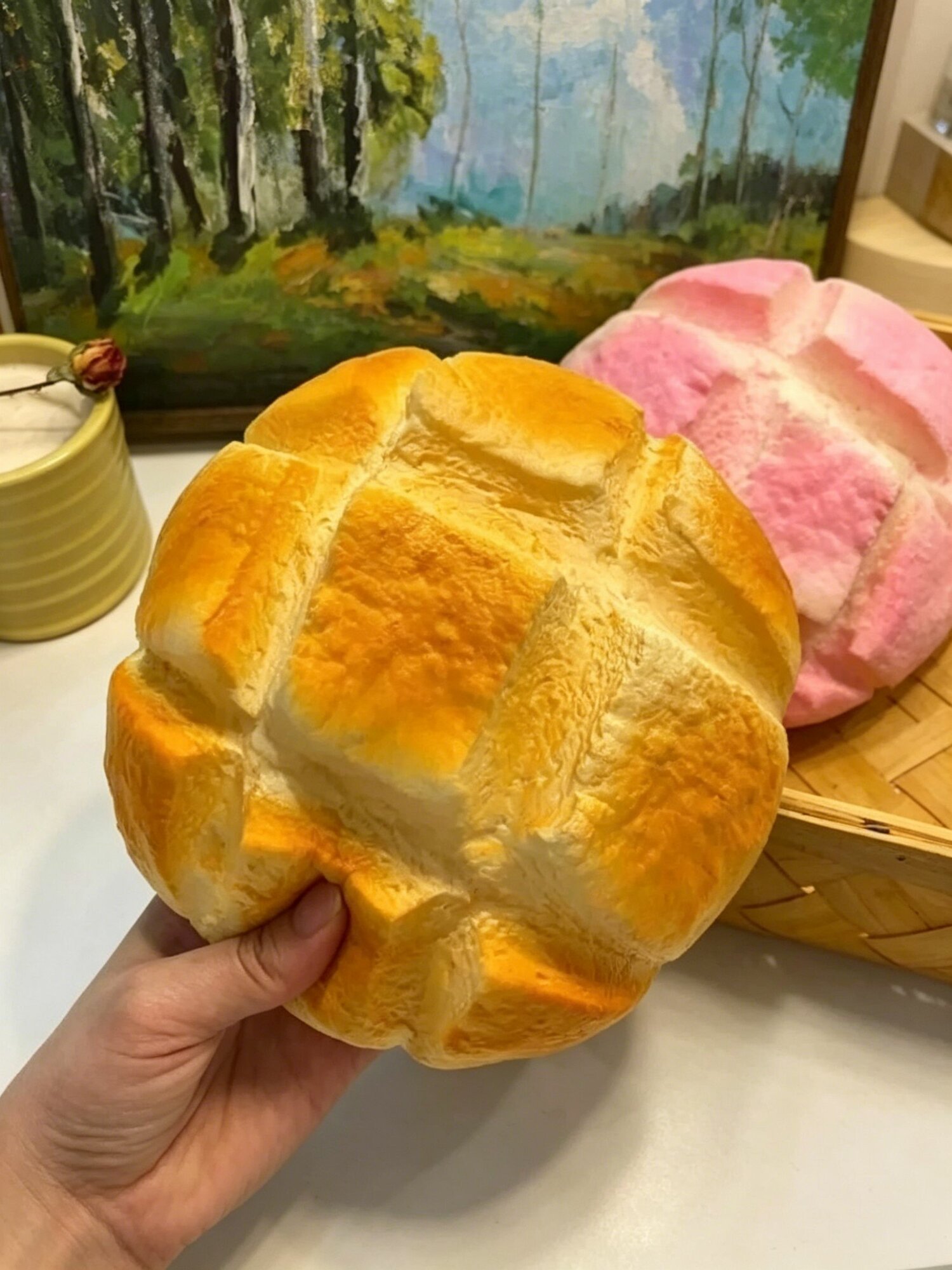 Популярный антистрессовый сквиш в виде ананасовой булки, гигантский мялка антистресс большая игрушка гигантский