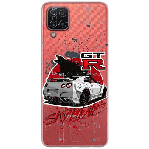 Силиконовый чехол Mcover для Samsung Galaxy A12 с рисунком Nissan GTR Skyline силиконовый чехол mcover для huawei p smart 2021 с рисунком nissan gtr skyline