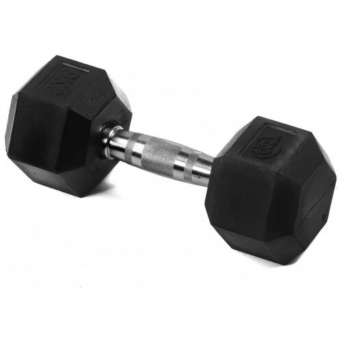 Гантель гексагональная Lite Weights обрезиненная 3185LW, 9кг гантель lite weights 3108cd 8kg