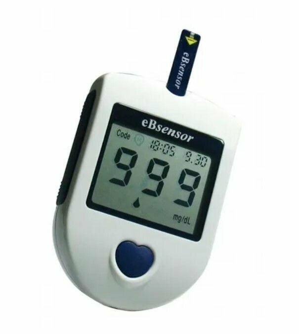 Глюкометр eBsensor + тест-полоски 100 ук (4 тубы по 25 ук)