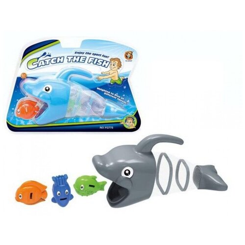 Игрушка для ванной Junfa Прожорливая акула, в наборе с 3 рыбками, на блистере WA-16341
