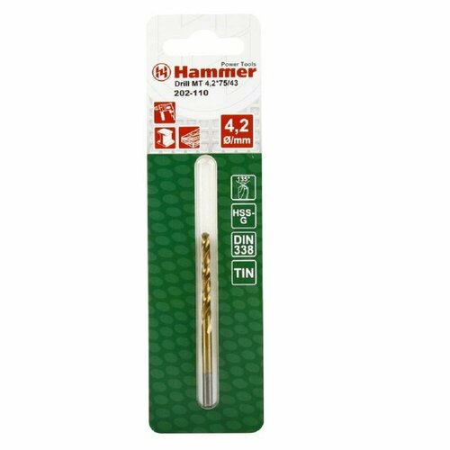 Сверло по металлу HAMMER 202-110 DR MT