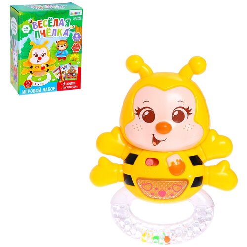 музыкальная игрушка весёлая пчёлка звук свет Игровой набор ZABIAKA Весёлая пчёлка, звук, свет, 3 книги