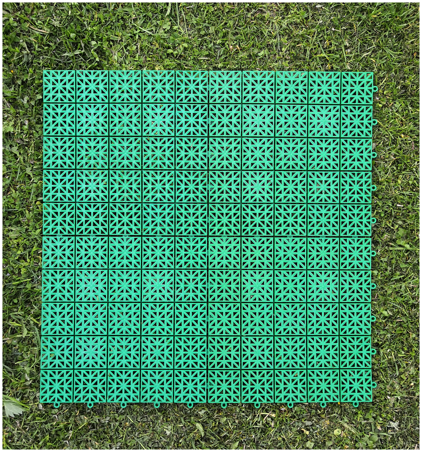 Покрытие модульное, VILLA plast, 1м2=9шт, 33см х 33см, зелёный - фотография № 7