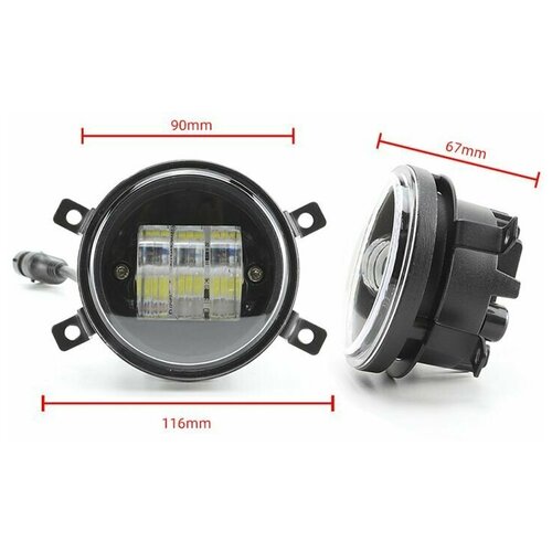 Светодиодные противотуманные фары ПТФ 30 W Лада Веста Гранта Нива/ LED ПТФ 2 шт