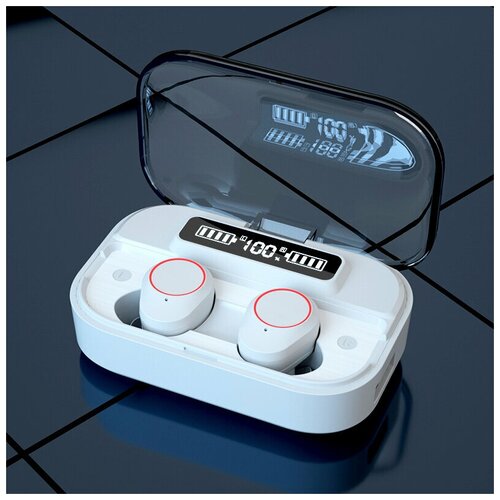 Наушники беспроводные Earbud Auriculares с Power Bank 2000mAh Type-c Белые 134900₽