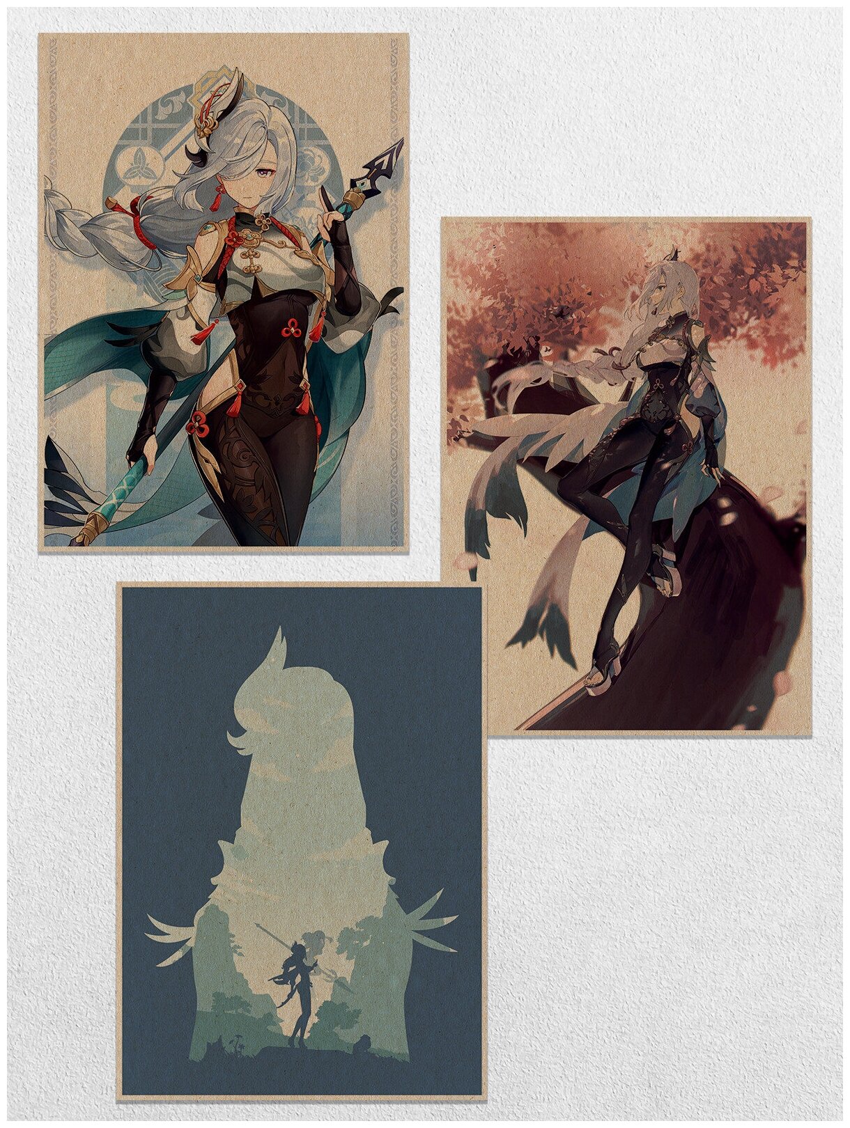 Постеры интерьерные Шень Хэ Геншин Импакт Genshin Impact Картина на ...