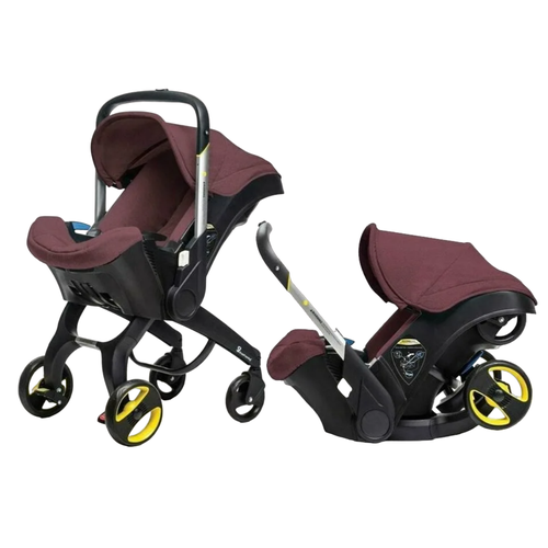 Коляска-автолюлька 4в1 группа 0+ (до 13 кг) stroller 4 in1, бордовый