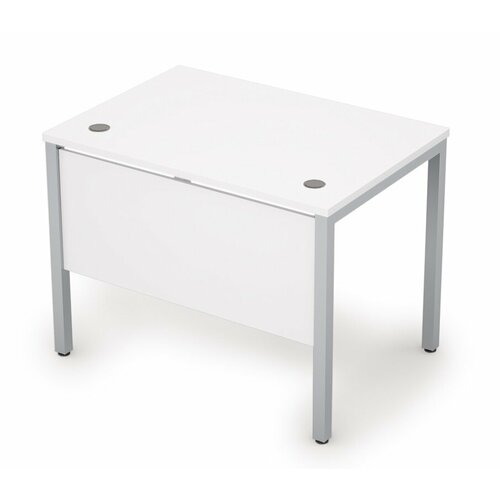 Стол прямой письменный на металлокаркасе (сечение опоры 40*40 с царгой ЛДСП) AVANCE ALSAV 6МД.067 Белый 1000х600х750