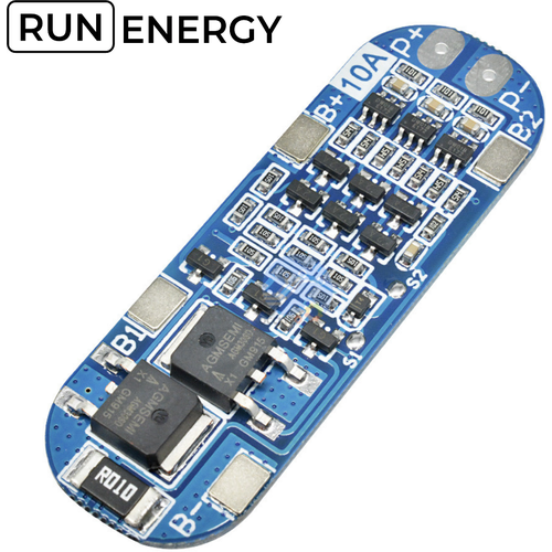 Плата BMS 3S Run Energy для Li-ion 18650 аккумуляторов (10A-12.6V)