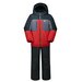 Комплект с полукомбинезоном GUSTI зимний, водонепроницаемый, карманы, несъемный капюшон, ветрозащита, светоотражающие элементы, манжеты, внутренний карман, подкладка, размер 12/152, красный, серый