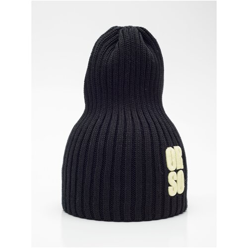 фото Шапка бини orso bianco, размер 56, черный